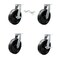 Service Caster 10'' Heavy Duty Phenolic Wheel Swivel Caster Set 2 Swivel Locks 2 Brakes, 4PK CRAN-SCC-KP92S1030-PHR-BSL-2-SLB-2 - alternate 1